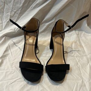 A New Day strap black suede pumps size 9